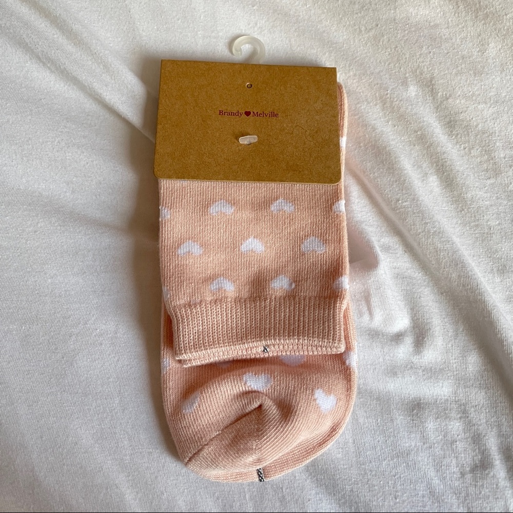 Brandy Melville Heart Socks - Picture 2 of 5